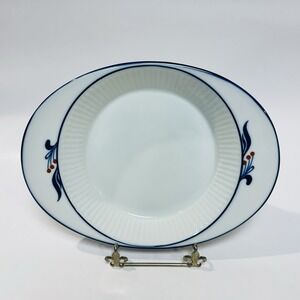 Vintage Dansk Bistro Maribo 8" Casserole Quiche Pie Dish Blue White Red Berries